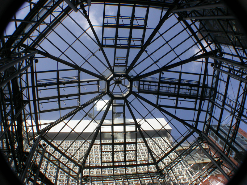 Sieht die Dachkonstruktion im Zentrum der Lloydpassage nicht aus wie ein Spinnennetz?